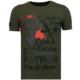 El Patron Pablo  Rhinestone - Herr T shirt - 13-6236K - Khaki