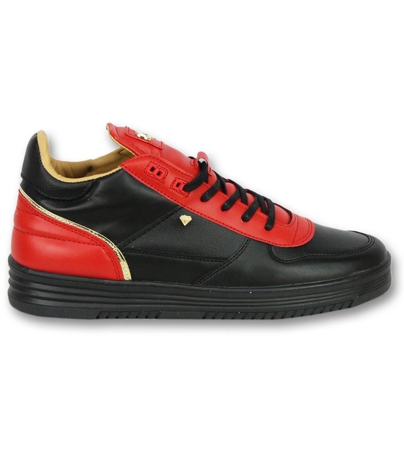 Cash Money Herrskor Sneakers - Luxury Black Red - CMS72 - Röd