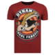 Dynamite Coyote Rhinestones - Tryckt T-shirt Herr - 6320B - Bordeaux