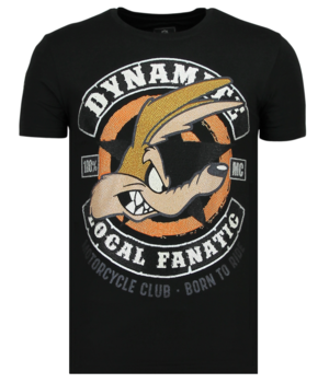 Local Fanatic Dynamite Coyote - Tryckt T-shirt Herr - 6320Z - Svart