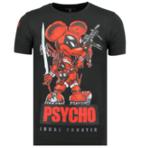 Local Fanatic Psycho Mouse - Tryckt T-shirt Herr - 6321Z - Svart