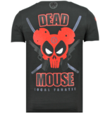 Local Fanatic Psycho Mouse - Tryckt T-shirt Herr - 6321Z - Svart