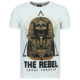 Rebel Pharaoh Rhinestones - Exklusiv T-shirt Herr - 6322W - Vit