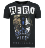 Local Fanatic Hero Mask - Sommar T-shirt Herr - 6323N - Marinblå