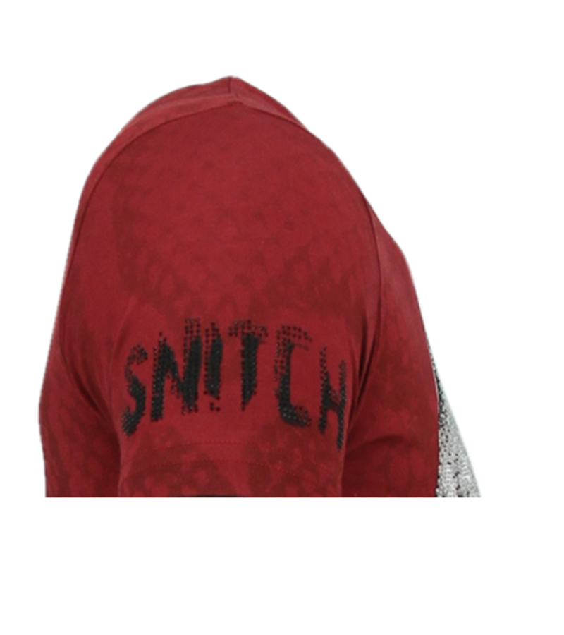 Local Fanatic Skull Snake Rhinestones - T-shirt Herrar Dödshuvudet - 6326B - Bordeaux