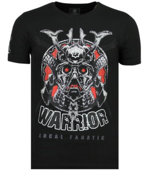 Local Fanatic Savage Samurai Rhinestones - T-shirt Herr - 6327Z - Svart