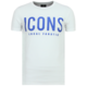 T Shirt ICONS Print - Tröjor Till Män New - 6361W - Vit