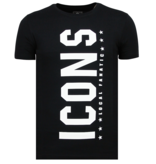 Local Fanatic ICONS Vertical T shirt - Herr Online Klädaffär - 6362N - Marinblå