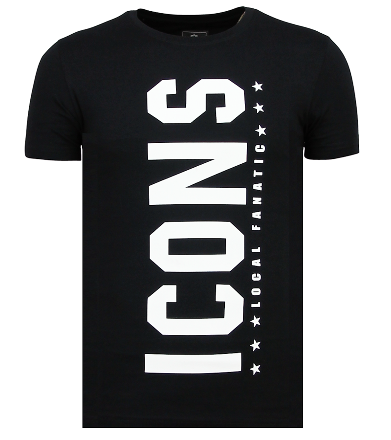 Local Fanatic ICONS Vertical T shirt - Herr Online Klädaffär - 6362N - Marinblå