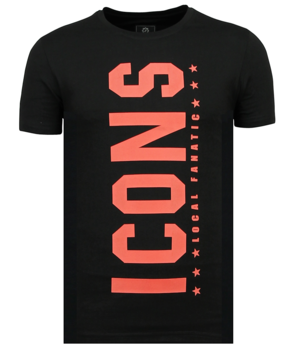 Local Fanatic ICONS Vertical T shirt - Online Klädaffär - 6362Z - Svart