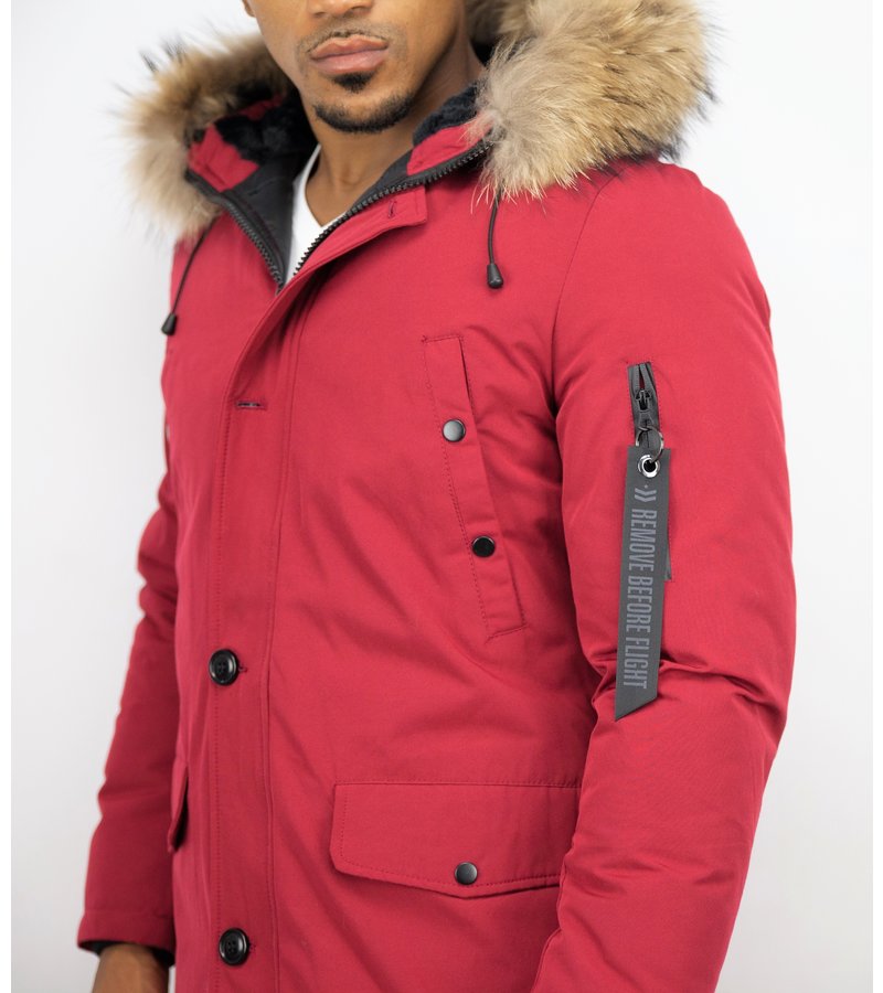 Enos Klassisk Vinterkappa - Varma Snygga Jackor - PI-7012B - Bordeaux