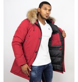 Enos Klassisk Vinterkappa - Varma Snygga Jackor - PI-7012B - Bordeaux