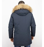 Enos Vinterjackor Wooly Långa - Parka 4 Pocket - PI-7003B - Blå