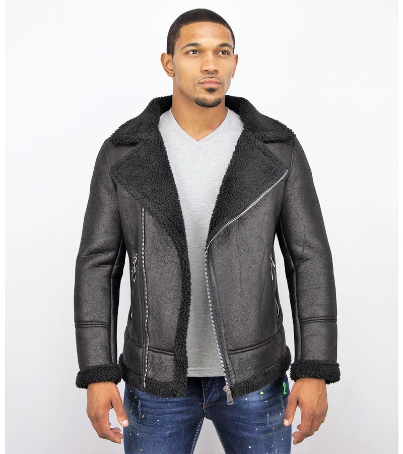 Frilivin Lammy Coat Herrjacka - Fake Fur Jacka - QQ510 - Svart