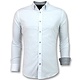 Italian Blouse Men - Slim Fit Skjortor - 3034 - Vit