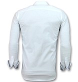 Gentile Bellini Italian Blouse Men - Slim Fit Skjortor - 3034 - Vit Gentile Bellini Italian Blouse Men - Slim Fit Skjortor - 3034 - Vit