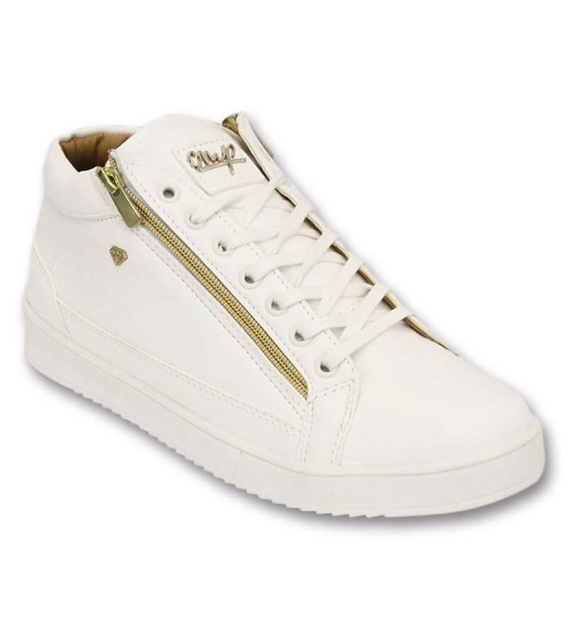 Cash Money Män Sneaker - Bee vitguld 2- CMS98 - Vit