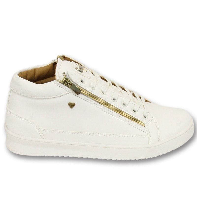 Cash Money Män Sneaker - Bee vitguld 2- CMS98 - Vit