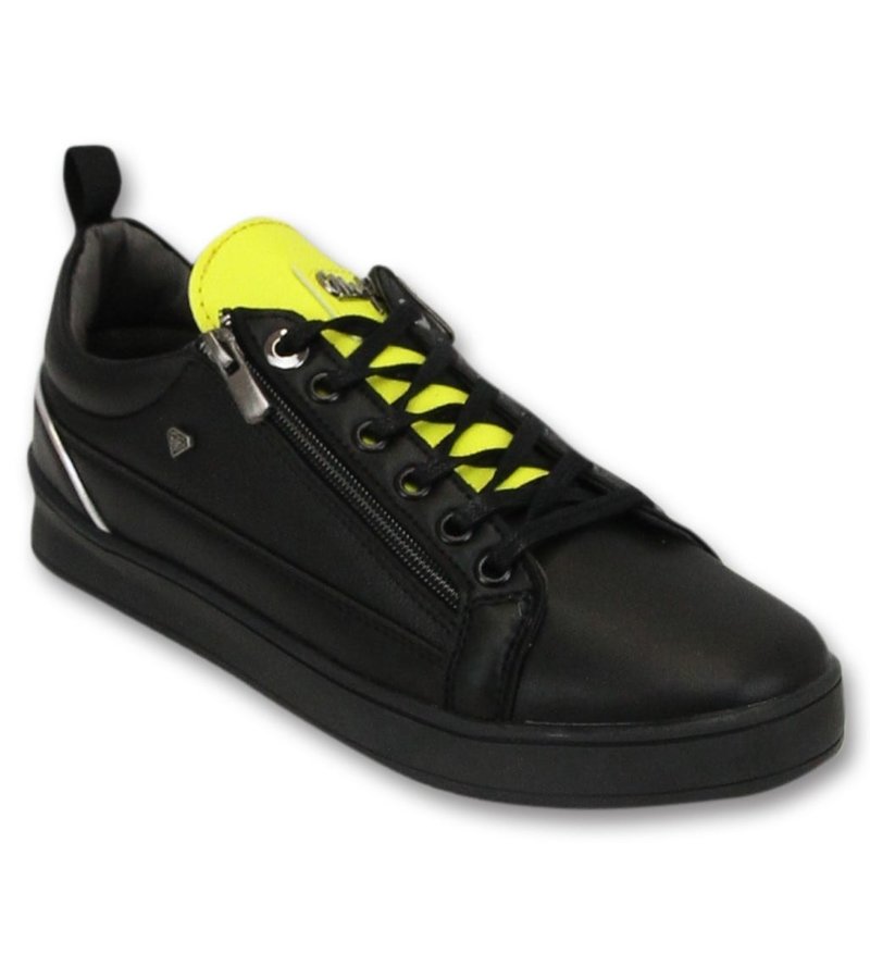 Cash Money Mens Trainers - Svart Gul Maximus - CMS97 - Svart