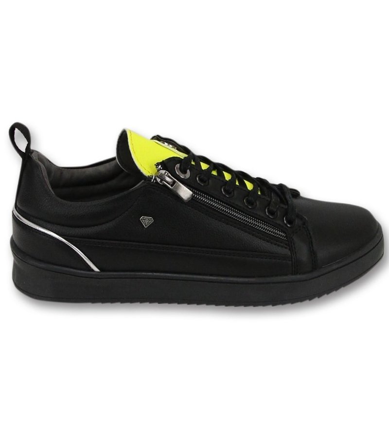 Cash Money Mens Trainers - Svart Gul Maximus - CMS97 - Svart