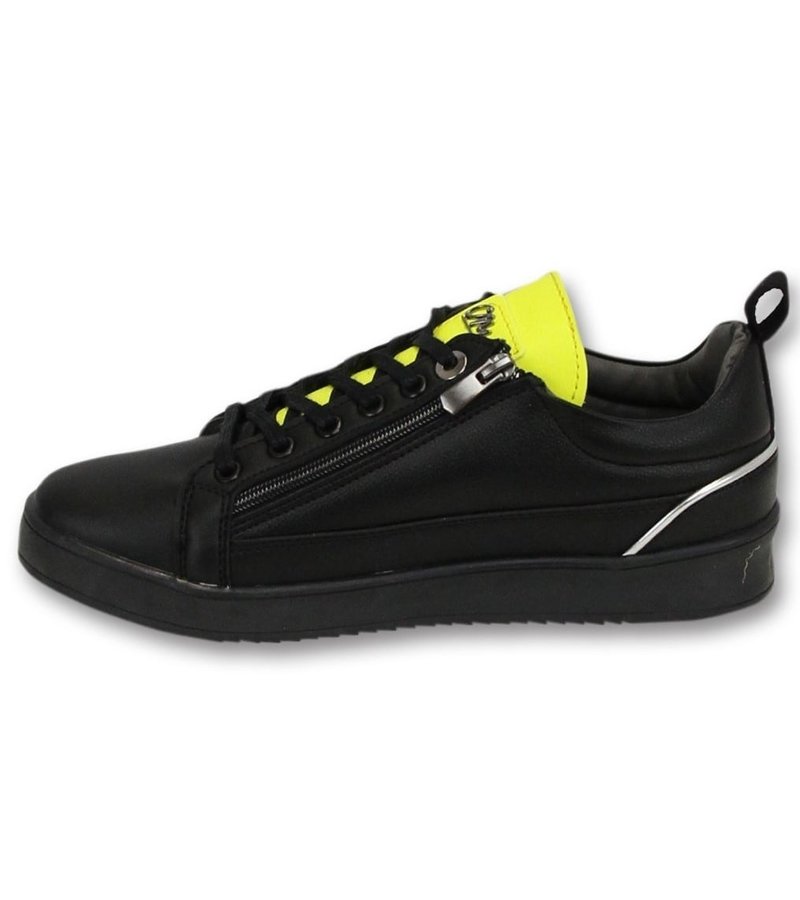 Cash Money Mens Trainers - Svart Gul Maximus - CMS97 - Svart