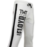 Local Fanatic Exklusiv Joggers Män - Floyd Mayweather Sweat Pants - Vit