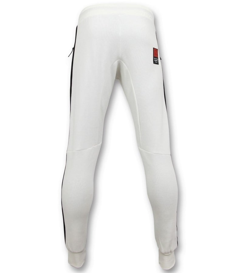 Local Fanatic Exklusiv Joggers Män - Floyd Mayweather Sweat Pants - Vit