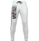 Local Fanatic Exklusiv Sweat Pants Män - Muhammad Ali Training Pants - Vit