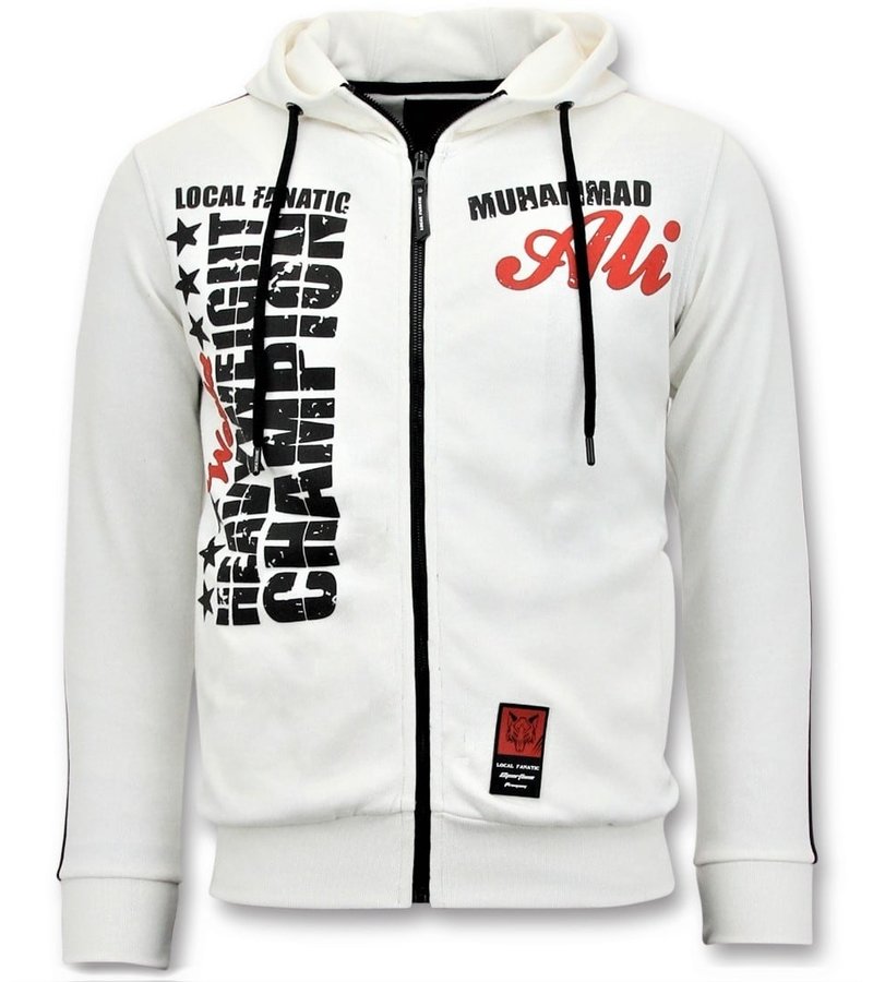 Local Fanatic Exklusiv Training Vest Män - Muhammad Ali Print - Vit