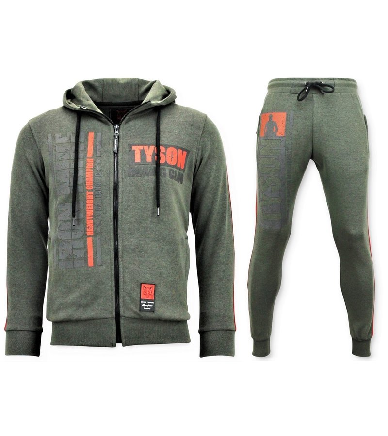 Local Fanatic Exklusiv Män s träningsoverall - Iron Mike Tyson Boxing - Grön