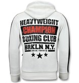 Local Fanatic Exklusiv Män jogging - Iron Mike Tyson Boxing - Vit