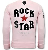 Local Fanatic Lyx Pullover - Rock My World Cat - Pink