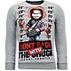 Exklusiv Pullover - Bloody Chucky Angry Print - Grå