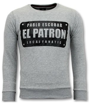 Local Fanatic Tröja Män - Pablo Escobar El Patron - Grå