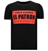 Local Fanatic Cool t-shirt Män - Pablo Escobar El Patron - Svart