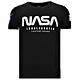 Tryckt T-shirt Män - NASA amerikanska flaggan tröja - svart