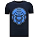 Mens T-shirt Print - Mario Neon Seal - Blå