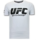 Local Fanatic Mens T-shirt Print - UFC Championship Basic - Vit