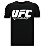 Local Fanatic T-shirt Män - UFC Championship Print - Svart