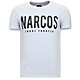 T-shirt Män med Push - Narcos Pablo Escobar - Vit