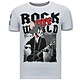 Cool T-shirt Män - Rock My World Cat - 11-6366W - Vit