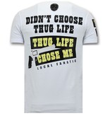 Local Fanatic Exklusiv T-shirt Män Print - Chief Sökes - 11-6367W - Vit