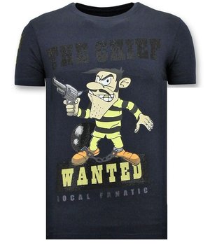 Local Fanatic T-shirt Män Seal - Chief Wanted - 11-6367B Blå