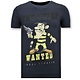 T-shirt Män Seal - Chief Wanted - 11-6367B Blå