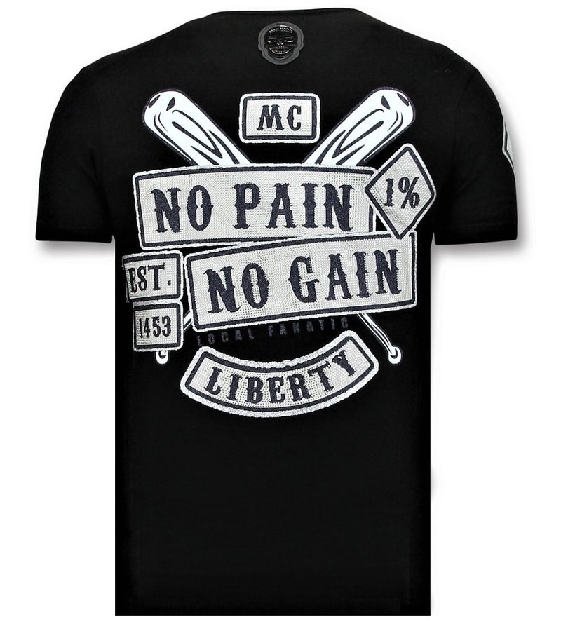 Local Fanatic Män T shirt med tryck - Sons of Anarchy - Svart