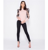 PARISIAN Flocktryck Sheer Organza High Neck Ärmlös Top - kvinnor - Pink PARISIAN Flocktryck Sheer Organza High Neck Ärmlös Top - kvinnor - Pink