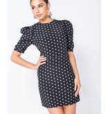 PARISIAN Polka Dot Puffed - Bodycon Miniklänning - kvinnor - Svart