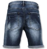 Enos Män Short Pants - Ripped Short - 9085 - Blå