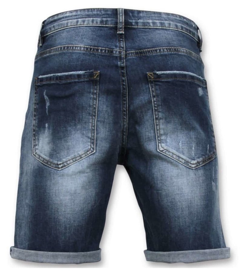 Enos Män Short Pants - Ripped Short - 9085 - Blå