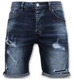 Enos Män Short Pants - Jeans Short - 9082 - Blå
